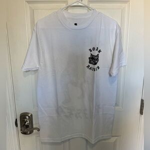 BORN X RAISED White Graphic Tee bulldog design